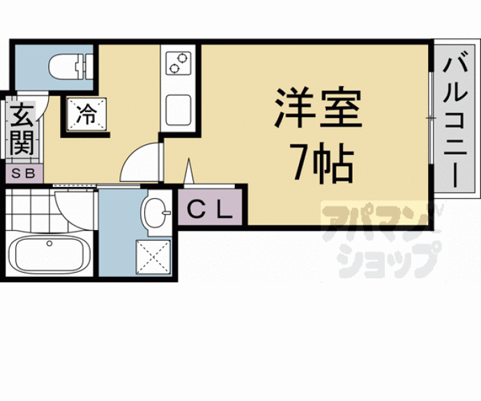 【メゾンドゥース丹波橋】間取
