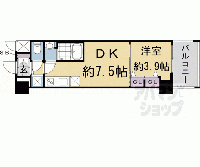 【プロヴィスタ京都西院】間取