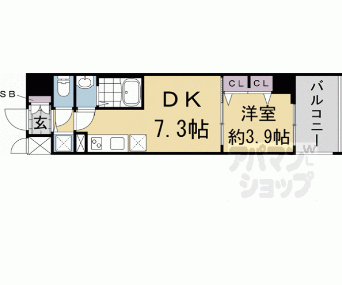 【プロヴィスタ京都西院】間取