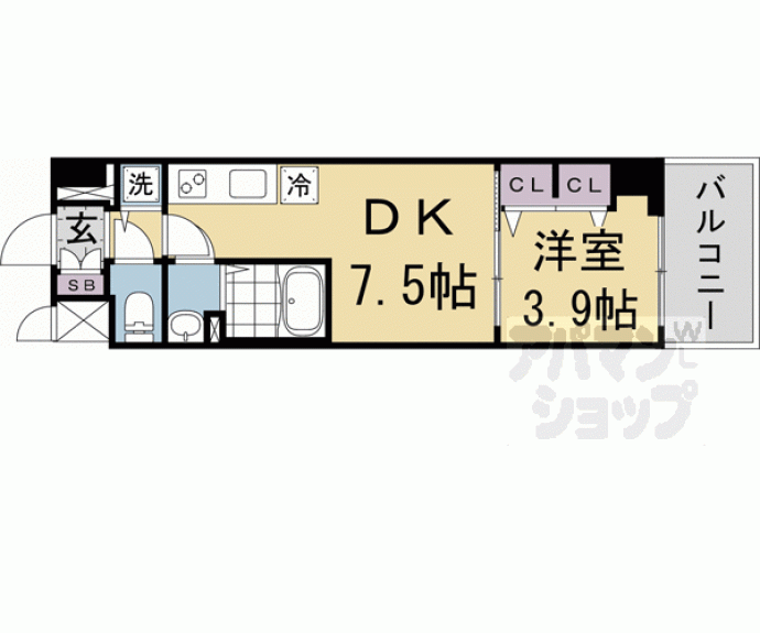 【プロヴィスタ京都西院】間取