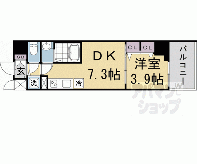 【プロヴィスタ京都西院】間取