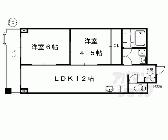 【吉祥院ガーデンハイツ】間取