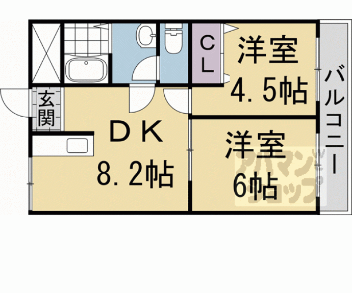 【吉祥院ガーデンハイツ】間取