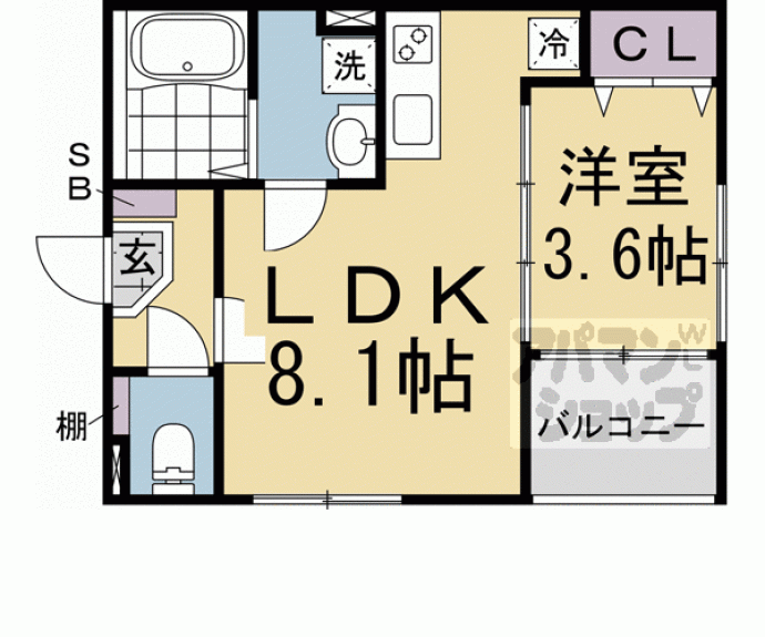 【仮称)西ノ京冷泉町】間取