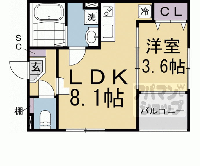 【仮称）西ノ京冷泉町】間取