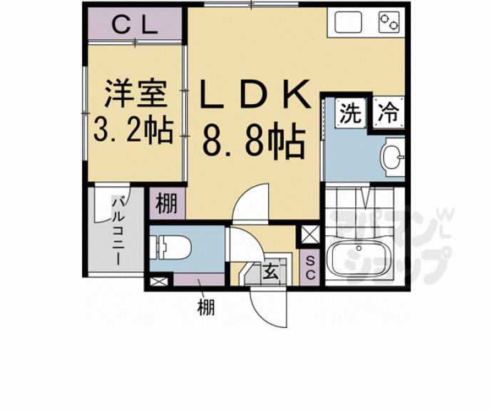 【仮称）西ノ京冷泉町】間取