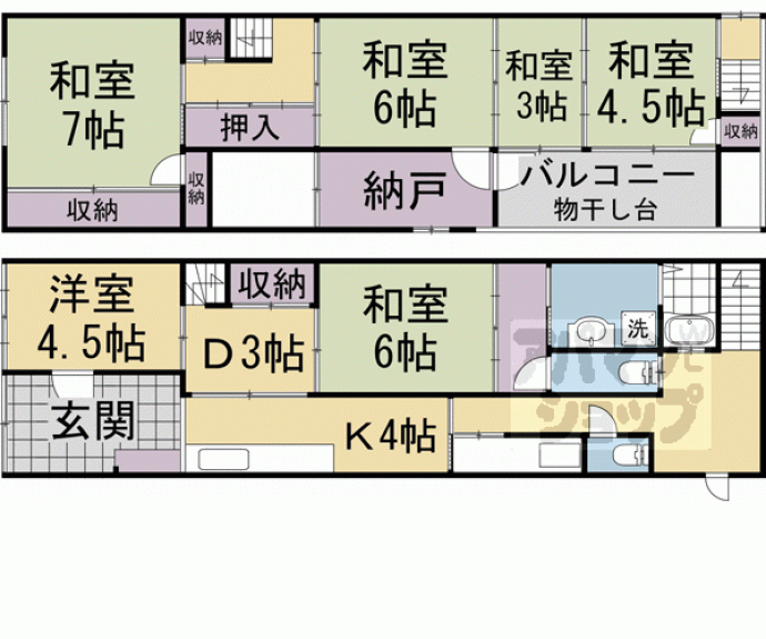 【上京区米屋町住宅】間取