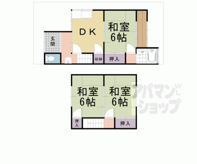 【寺戸町初田貸家】間取