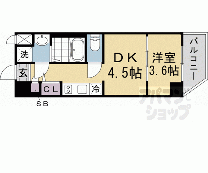 【レシオス京都嵯峨野】間取
