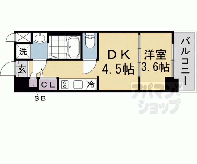 【レシオス京都嵯峨野】間取