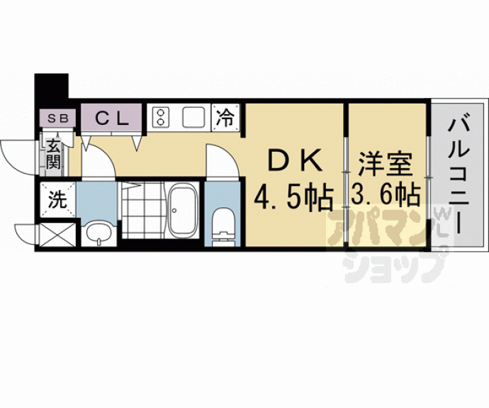 【レシオス京都嵯峨野】間取