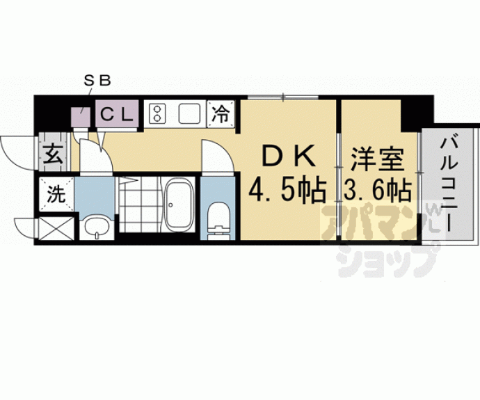 【レシオス京都嵯峨野】間取