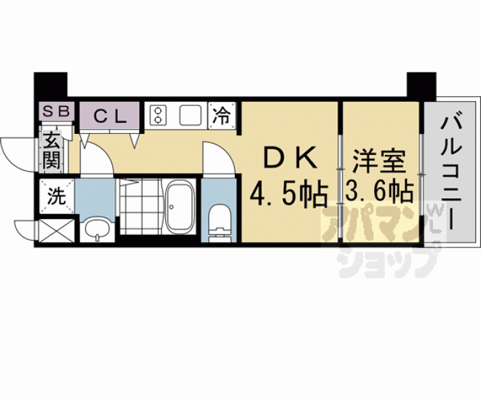 【レシオス京都嵯峨野】間取