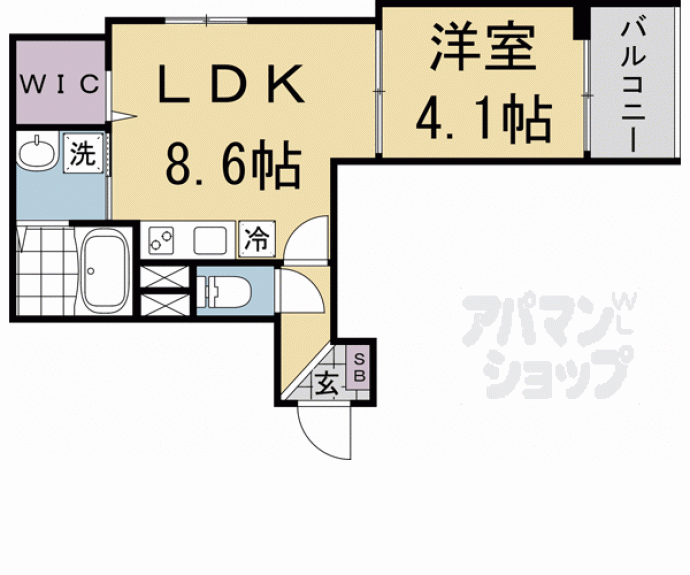 【フラッツ六地蔵】間取