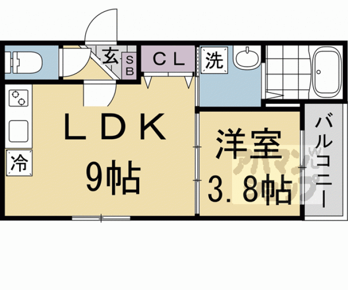 【フラッツ六地蔵】間取