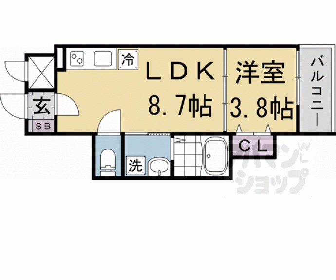 【フラッツ六地蔵】間取