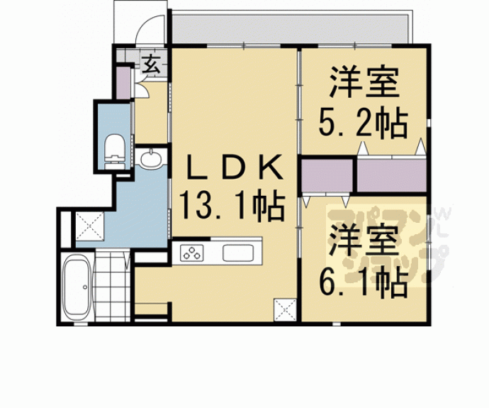 【アムール京都梅小路】間取