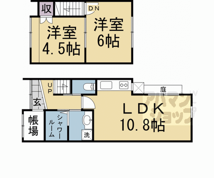 【Ｋａｍｐｏｎｇ　Ｈｏｕｓｅ／モダンハウス鴨川　２】間取