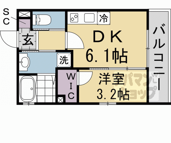 【ライブフラット京都西院】間取