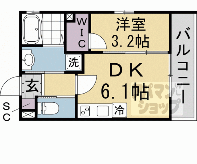 【ライブフラット京都西院】間取
