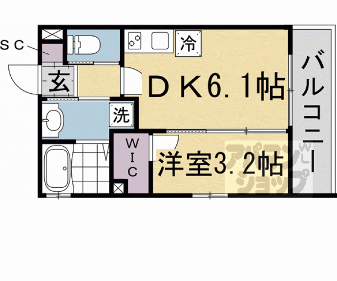 【Live Flat京都西院】間取