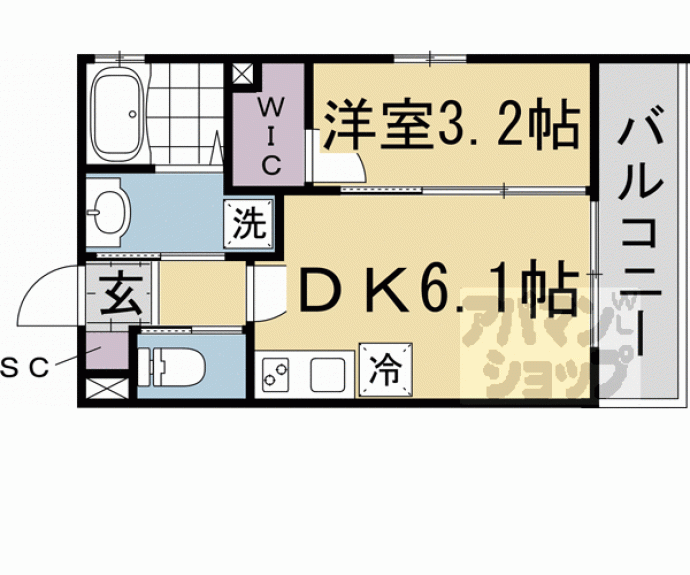 【Live Flat京都西院】間取