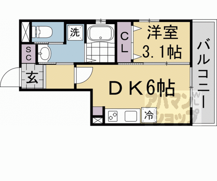 【Live Flat京都西院】間取