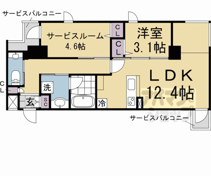 【STANDZ京都二条】間取