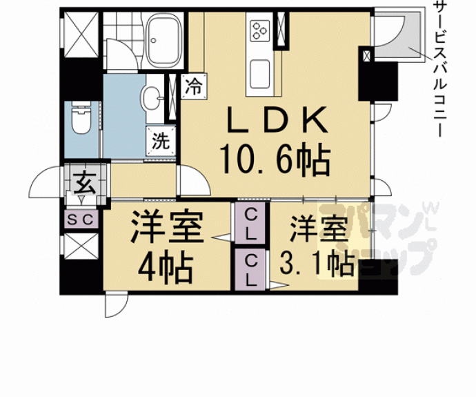 【ＳＴＡＮＤＺ京都二条】間取