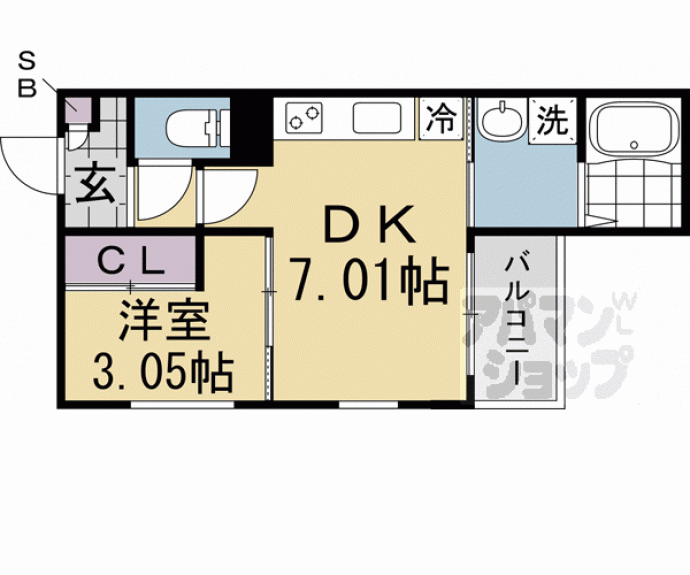 【ＲＥＧＡＬＥＳＴ五条大宮】間取