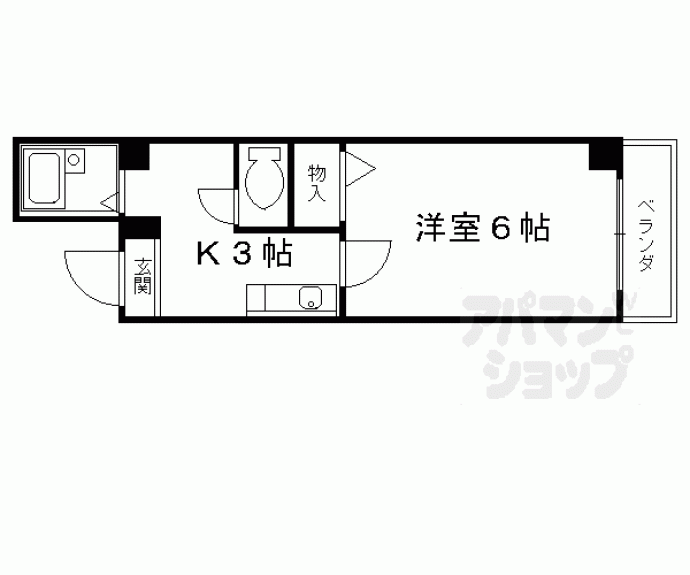 【エリーフラッツ西京極】間取