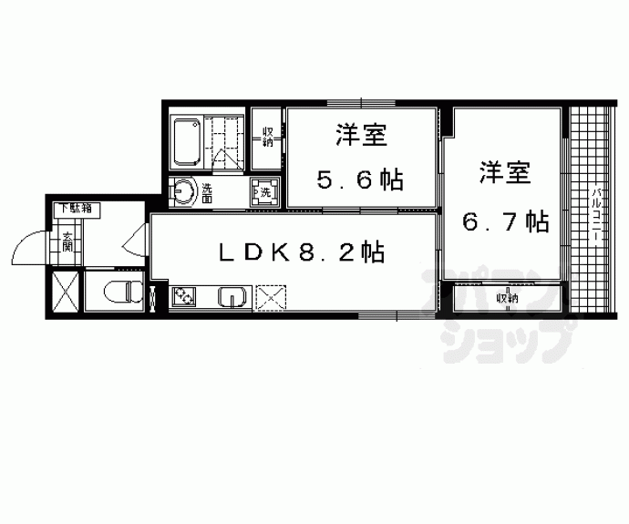 【エスポワール麩屋町】間取