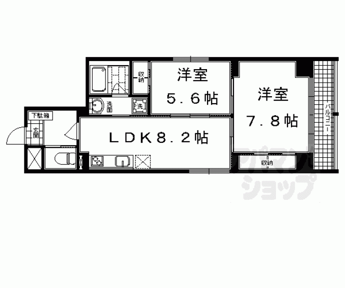 【エスポワール麩屋町】間取
