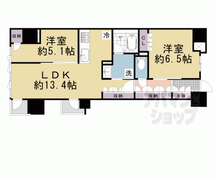 【レーベン京都河原町】間取