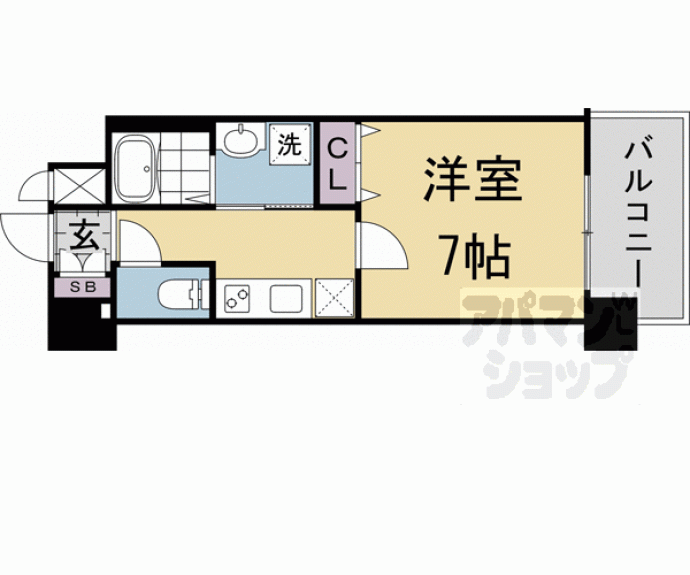 【ベラジオ雅び京都西院Ⅱ】間取
