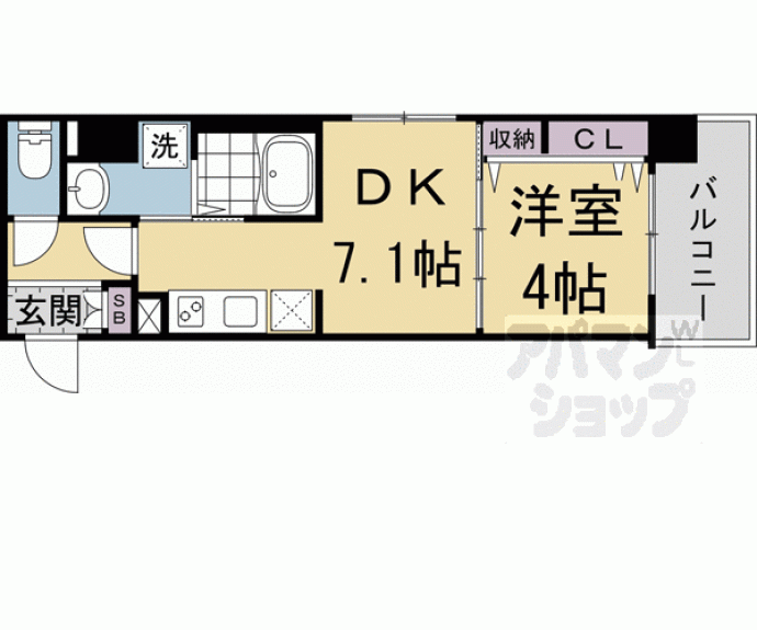 【ベラジオ雅び京都西院Ⅱ】間取
