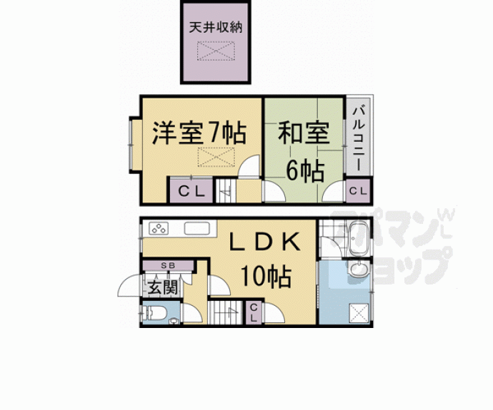 【こじんまりした木の家】間取