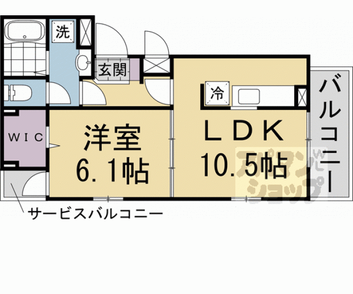【仮称)下鳥羽中田面町アパート】間取