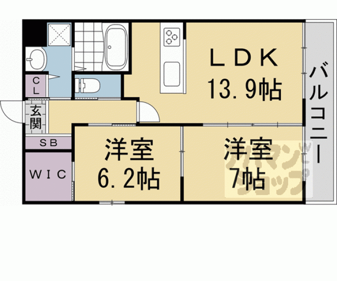 【SILK HOUSEとなみ 3号館】間取