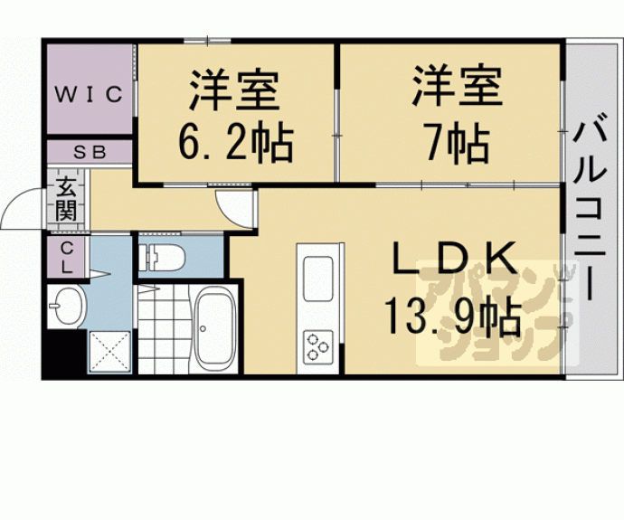【SILK HOUSEとなみ 3号館】間取