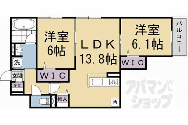 【ハイダウェイ両替町】間取