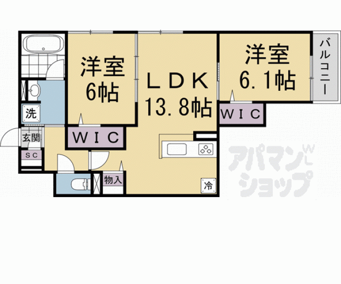 【ハイダウェイ両替町】間取