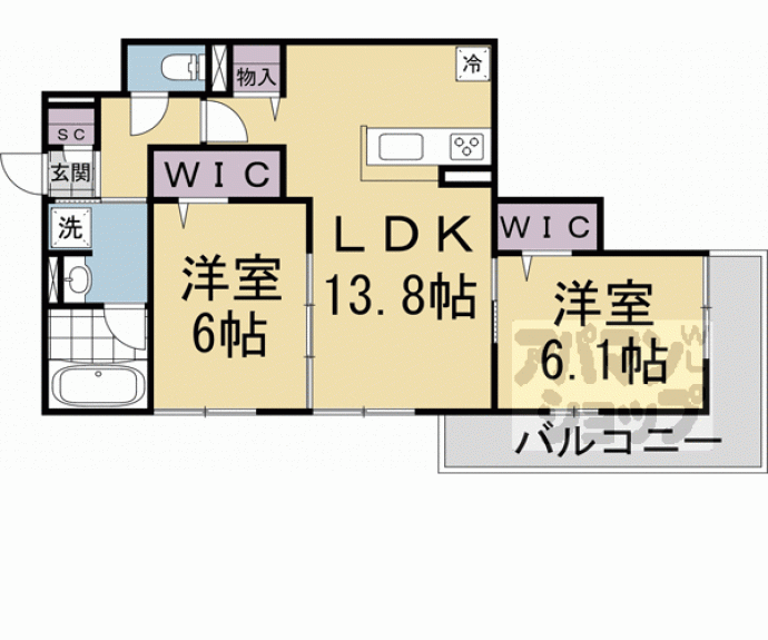 【ハイダウェイ両替町】間取