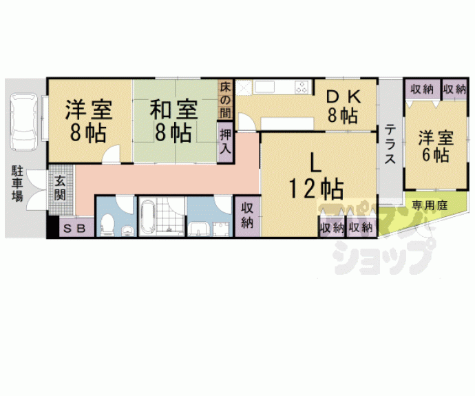 【シュトラーセ鳥羽街道】間取