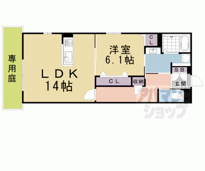 【Comfy Court 五条西洞院】間取