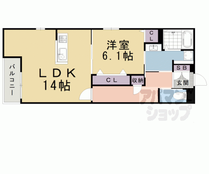 【Comfy Court 五条西洞院】間取