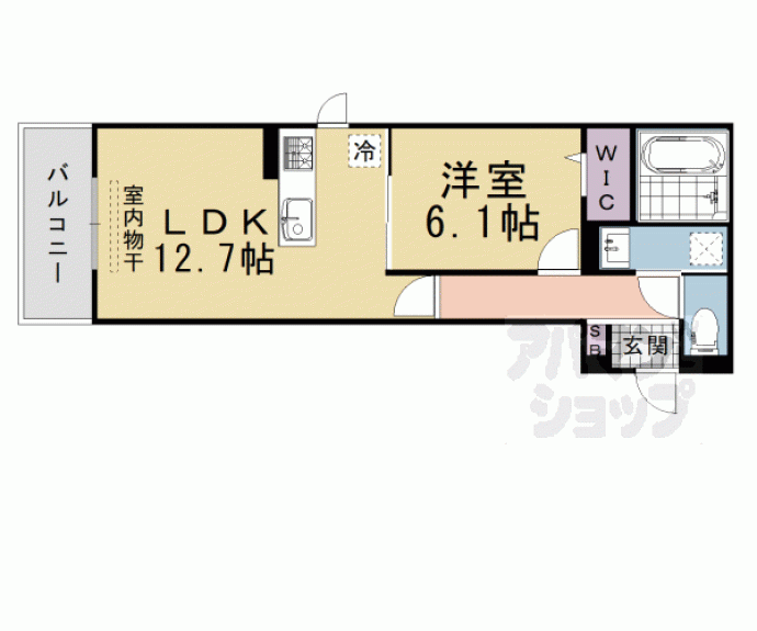 【GRAMM桂北滝川 B棟】間取