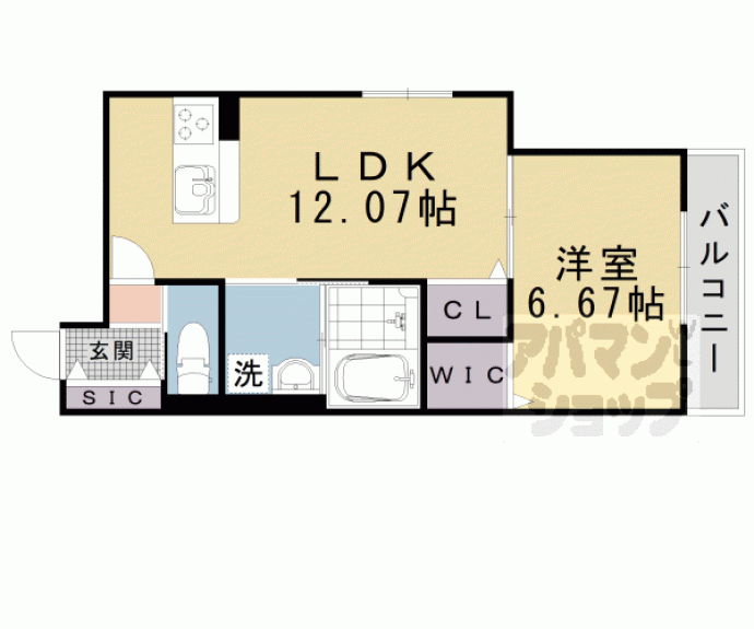 【BRIGHENCE御陵南WEST】間取