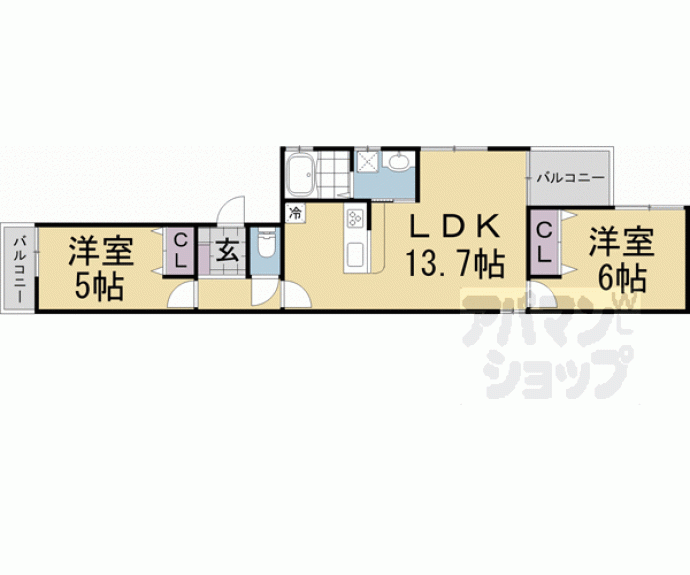 【京都セレーナ北大路大宮】間取
