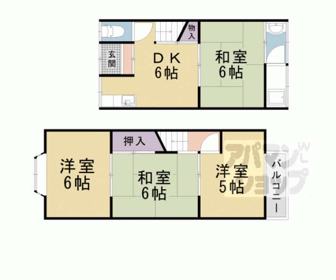 【東野竹田貸家】間取